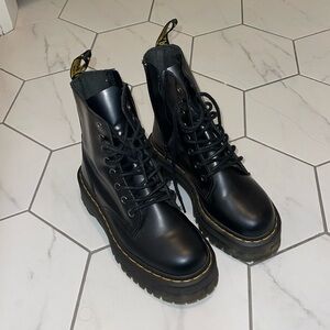 Dr. Martens Shiny Black Lace-Up Boots